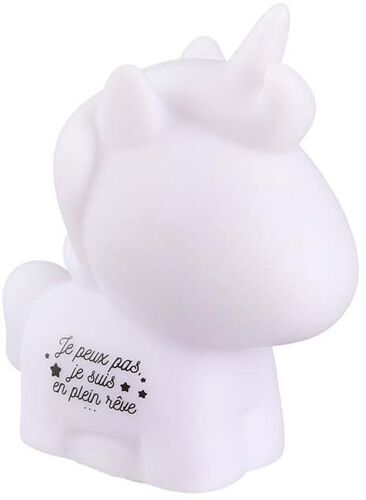 Veilleuse - Licorne - Lampe À Poser - Led Rose - Chambre Enfant - 10cm