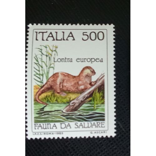 Timbre Italie Y T 1658 Loutre D'Eurasie (Lutra Lutra) 1985 (060709 )