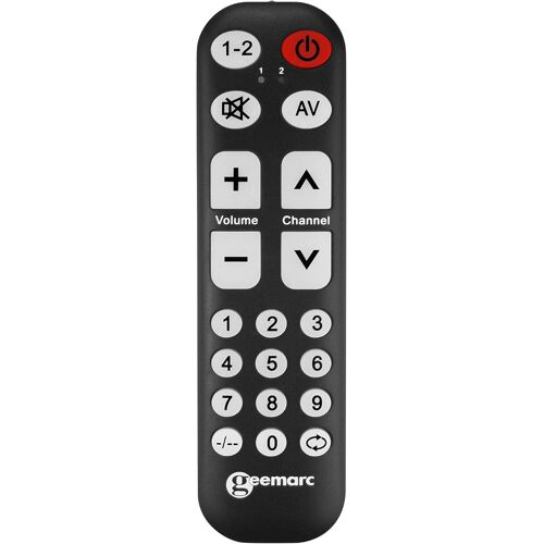TV10 - Télécommande Universelle Facile d¿Utilisation avec 19 Gros Boutons Programmables pour Séniors - Télécommande d'Origine Requise pour Appairage - Fonctionne en Infrarouge