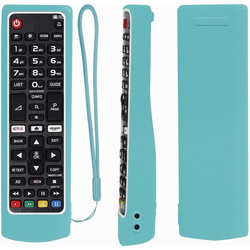 Étui De Protection En Silicone Pour Lg Smart Tv Télécommande, Akb75675301 Akb75675304 Akb74915305, Housse Coque Pour Pour Lg Télécommande, Antidérapage, Antisismique, Lavable (Bleu Lumineux+Jaune)