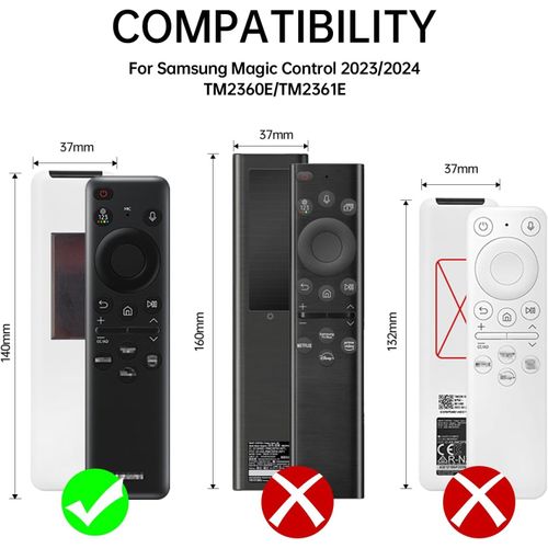 Coque télécommande pour Samsung 2023 SolarCell TM2360E BN59-01432J BN59-01432A BN59-01455E Coque télécommande pour Samsung Neo QLED OLED TV TM2361E Series Remote Cover (Bleu fluorescent)