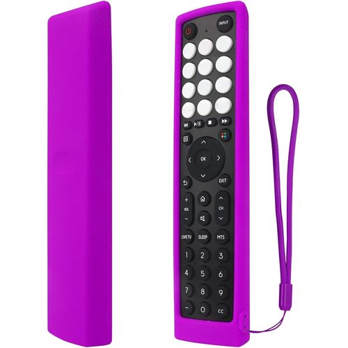 Housse Coque En Silicone Pour Hisense Vidaa Tv Télécommande En2D36H En2J36H En2F36H Erf2S36H, Etui De Protection Pour Hisense Tv Télécommande, Antidérapage, Antisismique, Lavable - Violet