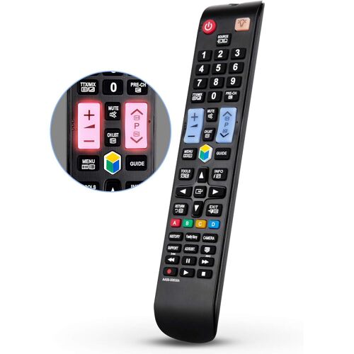 Télécommande Universelle pour Toutes Les télécommandes Samsung Smart TV,LCD LED QLED SUHD UHD HDTV incurvé Plasma 4K 3D(Q216)