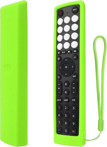 Housse Coque en Silicone pour Hisense VIDAA TV Télécommande EN2D36H EN2J36H EN2F36H ERF2S36H, Etui de Protection pour Hisense TV Télécommande, Antidérapage, Antisismique, Lavable - Glow Green