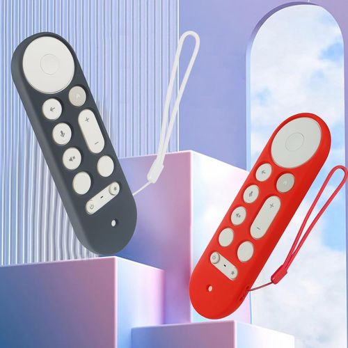 Silicone Coque Compatible avec Google TV Streamer 4K TV 2024 Télécommande, Housse de Protection Caoutchouc Souple, Antichoc - Blanc