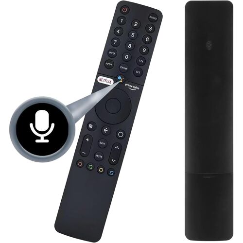 Nouveau XMRM-19 Télécommande Vocale Bluetooth pour Xiaomi MI P1 Series Android Smart TV, Q1 75"" LED TV, avec Netflix et Prime Video Boutons