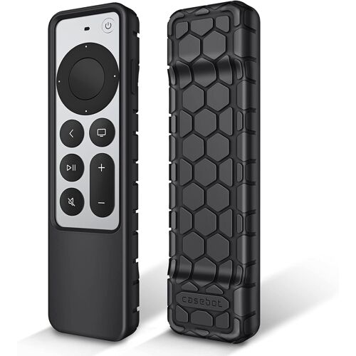 MEVRONISSHOP-Fintie Protection Telecommande Apple TV 4K Siri Remote 3e Génération (2022) et 2e Génération (2021), Coque en Silicone Légère Antidérapante Résistante aux Chocs