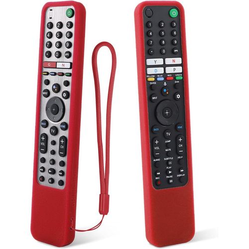 Étui de Protection en Silicone pour Sony TV Télécommande Vocale, RMF-TX500E RMF-TX600E RMF-TX611E RMF-TX520E, Housse Coque pour Sony Télécommande, Antidérapage, Antisismique, Lavable (Rouge)