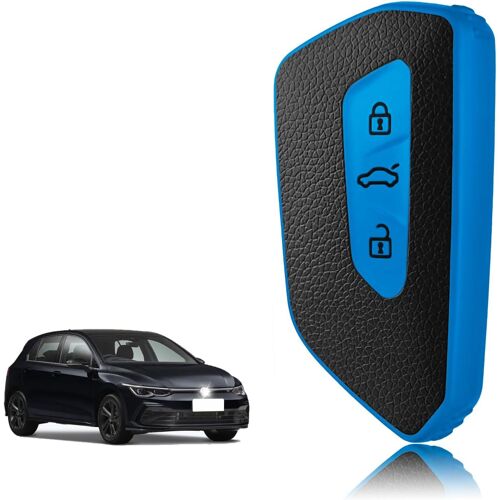 Coque Clé Tpu Texture En Cuir,Etui Clé Étui Clé Adapté Pour Vw Volkswagen Cupra Formentor Born Golf 8 Seat Leon Mk4 Ibiza Ateca Skoda Kodiaq Fabia Enyaq Octavia.[D396]