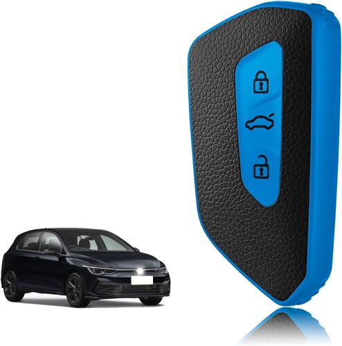 Coque Clé Tpu Texture En Cuir,Etui Clé Étui Clé Adapté Pour Vw Volkswagen Cupra Formentor Born Golf 8 Seat Leon Mk4 Ibiza Ateca Skoda Kodiaq Fabia Enyaq Octavia.[D396]