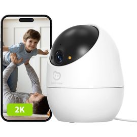 jum-Caméra De Sécurité Intérieure 2K,360° Panorama,Vision Nocturne Couleur,Caméra Surveillance Wi-Fi Pour Bébé/Chiens/Chats,Détection Et Suivi Auto Des Mouvements Humains(D210 3Mp)