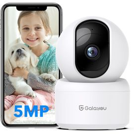 Ytseazn-3k(5mp)Babyphone Camera Surveillance Wifi-Camera Bebe Sans Fil,Détection Humaine Ai Suivi Intelligent 360° Avec Enregistrement Continu,Compatible Avec Alexa