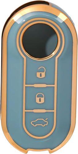 Etui A Clef Couvre Clef Étui À Clé Coque Clé Pour Fiat 500 Lancia Punto Panda Ypsilon Delta Grande Bravo Musa Plier Retourner.[D318]