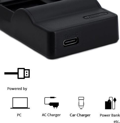NP-85 USB Chargeur pour Fujifilm FinePix SL1000, SL240, SL245, SL260, SL280, SL300, SL305 Caméra et Plus