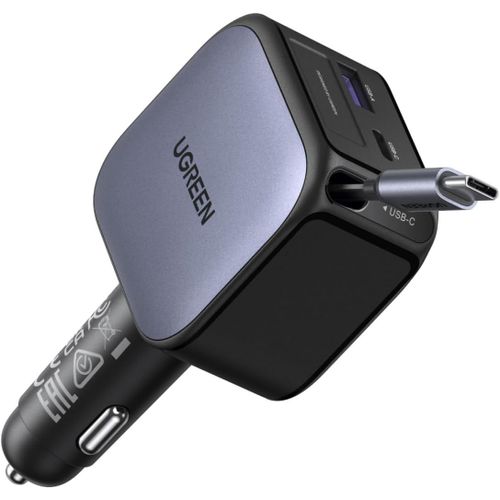 Nexode 90w Chargeur Allume Cigare Usb C Rétractable 3 Ports Chargeur Voiture Charge Rapide Compact Compatible Avec Macbook Pro Air Ipad Iphone 16 Plus Pro Max 15 14 13 Galaxy S24 Ultra
