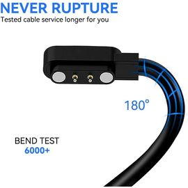 Compatible Avec Le Chargeur De Collier Anti-Aboiement De Chien Candydog,Chargeur De Rechange Usb Magnétique À 2 Broches,Compatible Avec Le Collier Anti-Aboiement De Chien Candydog (Noir)