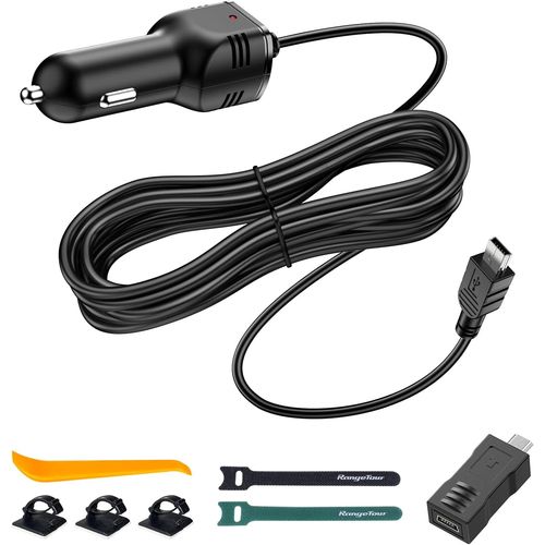 Chargeur De Voiture Pour Caméra Embarquée, Interface Micro Usb Et Mini Usb, Enregistreur De Conduite, Cordon D'alimentation 3,5 M, 12 V/24 V Vers Dc 5 V 2 A