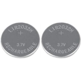 Lot de 2 piles bouton rechargeables LIR 2032 3,7 V 70 mAh CR2032 - Piles bouton rechargeables pour clé de voiture Logitech K750 - Remplace CR 2032