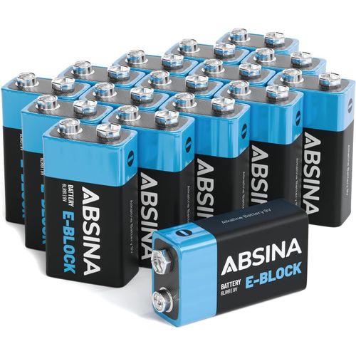 16x Pile 9V Bloc alcaline-Piles 9V Durable & Anti-Fuite pour détecteurs de fumée et Bien Plus Encore-Piles 9 Volts Longue durée