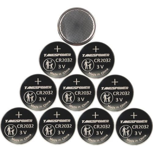 TYE-2032 Piles CR2032 Lot de 10 Piles Bouton CR2032 au Lithium 3V