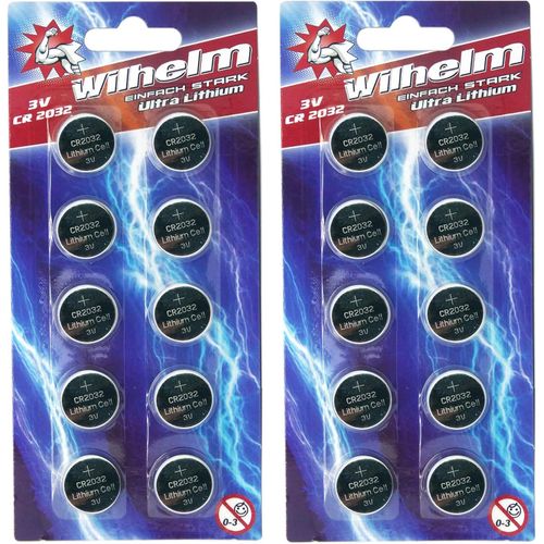 SEPT-Lot de 20 piles bouton au lithium CR2032 3 V CR 2032