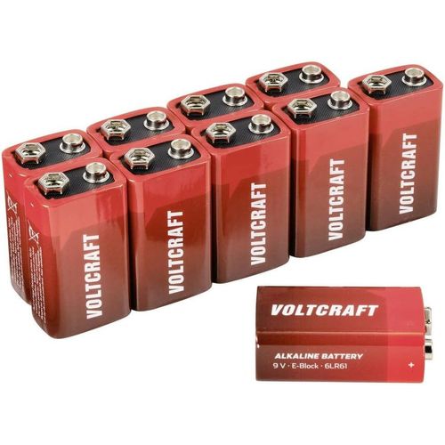 6LR61 Pile 6LR61 (9V) alcaline(s) 550 mAh 9 V 10 pc(s)