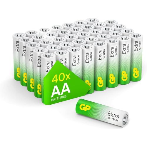 lbgwp60-Piles Aa - Lot De 40 Piles | Extra | Batteries Alcalines Aa Lr6 1,5V - Longue Durée