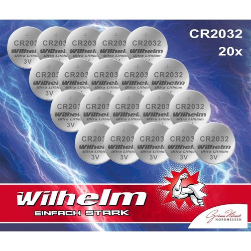 20 Piles Bouton Pile Cr 2032 Batterie Au Lithium Haute Performance Cr2032[Z7]