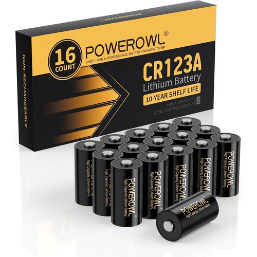 Lot De 16 Piles Au Lithium Cr123A 3 V - Puissance Durable - 3 V - 123 C123 Cr17345