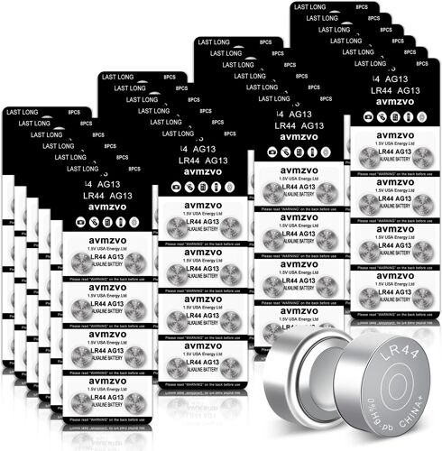 LR44 Lot de 160 Piles Bouton LR44 sans Mercure 1,5 V, 357/357A/L1154/A76/GPA76