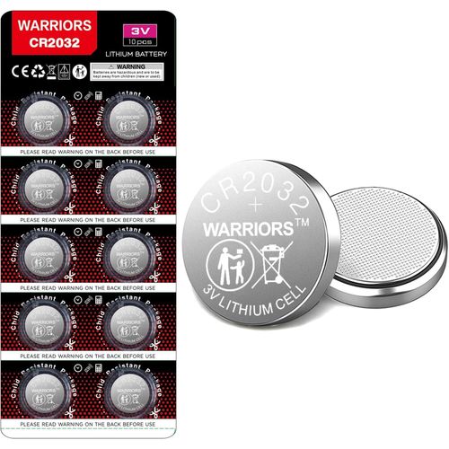 10X Piles CR2032 3V Bouton au Lithium-Pack de 10 Batteries,Capacité 240mAh,Sécurité Enfant,pour Clés de Voiture,Objets Connectés et Appareils Électroniques