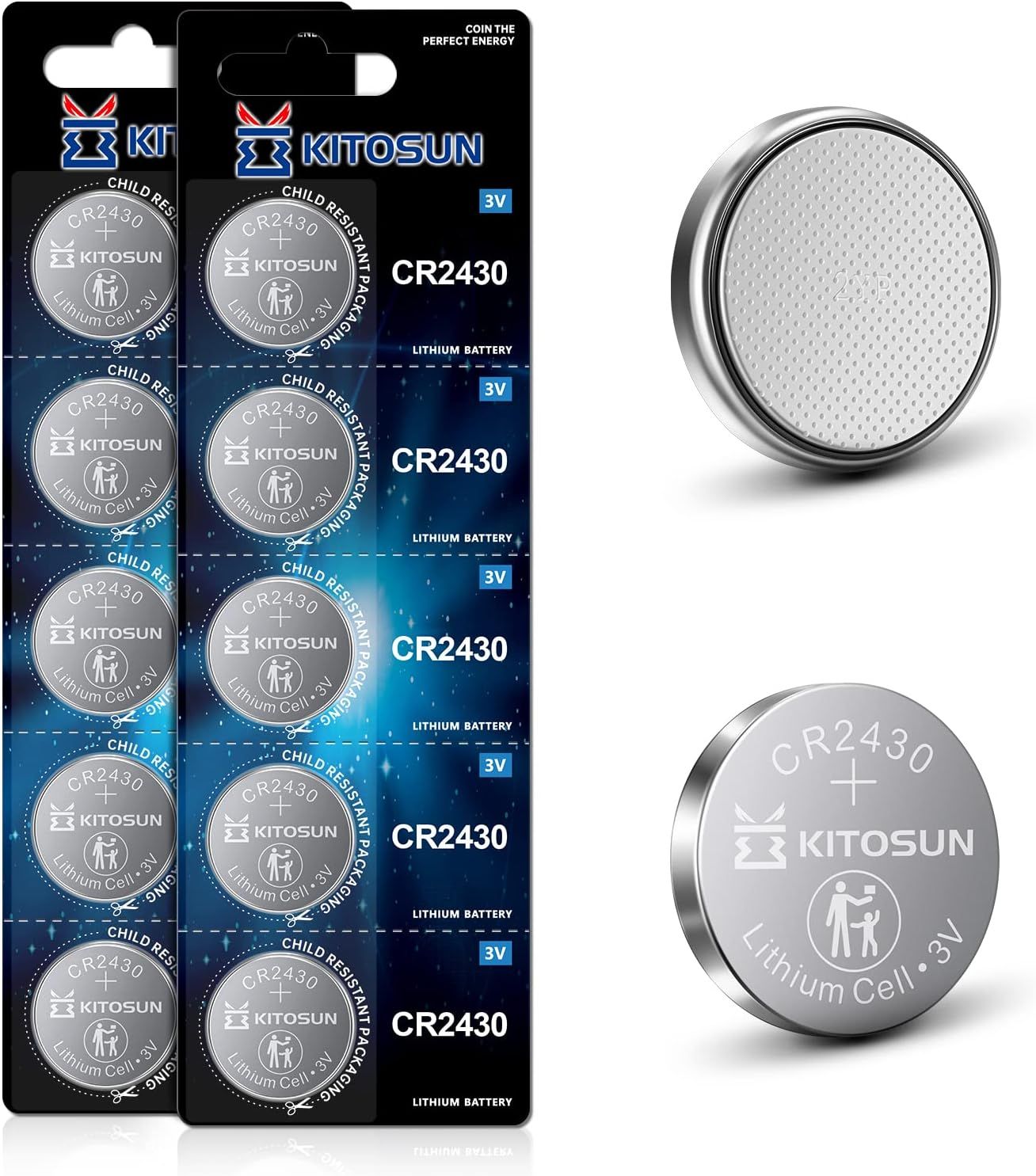 6-Pack Piles CR2430 Pile Bouton CR 2430 Lithium 3V Pour Les