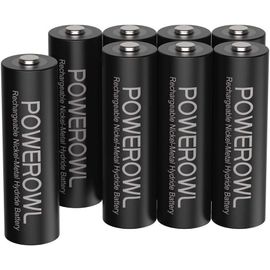 8pcs Piles AA Rechargeables 2800mAh 1,2V LR6 NiMH Batterie Rechargeable 1200 Cycles Haute Capacité Accu
