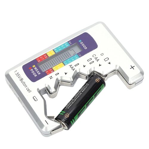 Testeur de Batterie Numérique, Mesure la capacité de la Batterie pour Diverses Spécifications avec Piles Bouton, AA, AAA, Pile Carrée 9 V, Batterie Rechargeable, Petit Corps