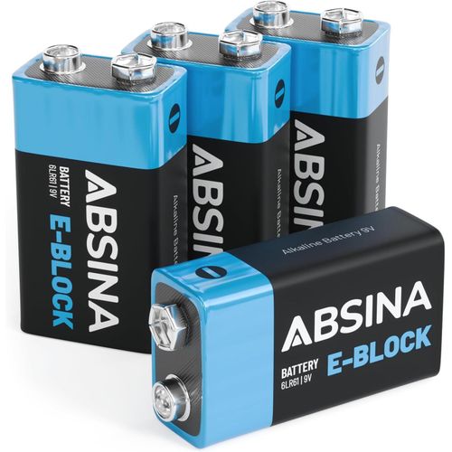 4X Pile 9V Bloc alcaline-Piles 9V Durable & Anti-Fuite pour détecteurs de fumée et Bien Plus Encore-Piles 9 Volts Longue durée