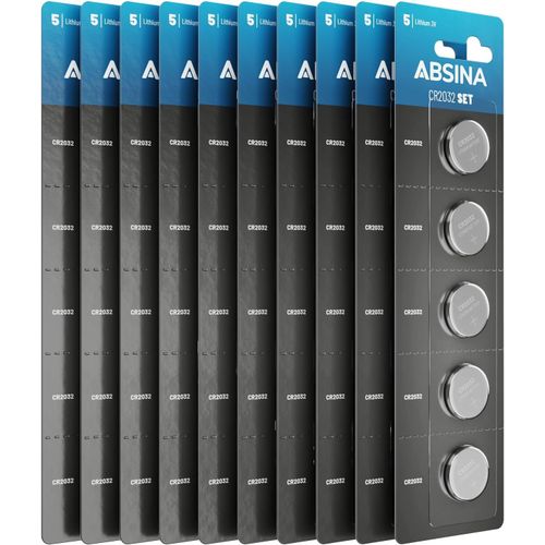 50X Pile Cr2032 3V Lithium - Piles 2032 Lithium 3V Longue Durée & Étanches - Piles Cr2032 Pour Clés De Voiture Etc. - Pile Cr 2032 Pile Bouton[Z417]