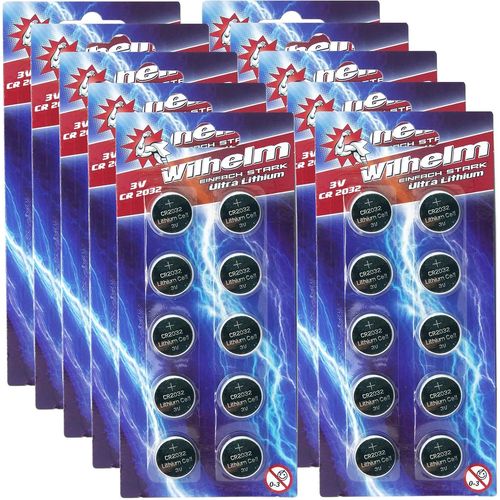 TYE-Lot de 100 piles bouton au lithium CR2032 3 V CR 2032