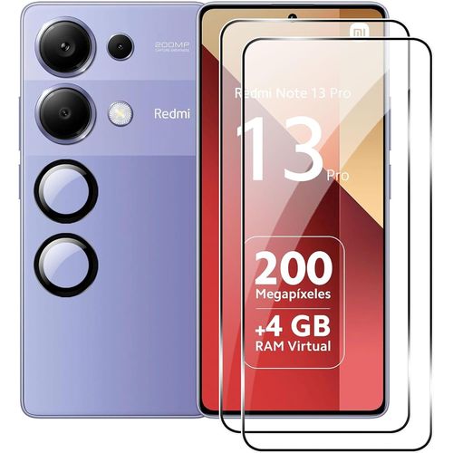 Kal-[4 Pièces Verre Trempé Pour Xiaomi Redmi Note 13 Pro 4g/Poco M6 Pro 4g Hd Anti-Rayure Protection D'écran, [2+2] Protection Écran Et Caméra Arrière Protecteur, Dureté 9h, Sans Bulles