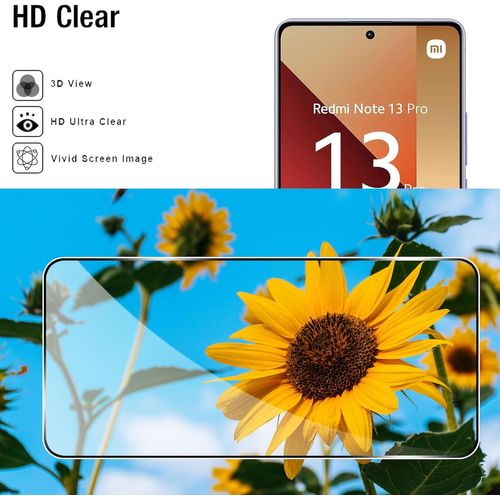 Trahoo-[4 Pièces Verre Trempé Pour Xiaomi Redmi Note 13 Pro 4g/Poco M6 Pro 4g Hd Anti-Rayure Protection D'écran, [2+2] Protection Écran Et Caméra Arrière Protecteur, Dureté 9h, Sans Bulles