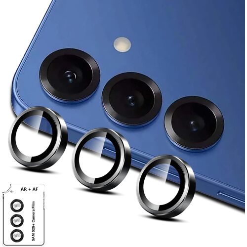 Cam¿¿ra Arri¿¿re Protecteur pour Samsung Galaxy S25 Plus / S25+ 5G, Individuels M¿¿tal Anneau de Lentille, Protection Objectif en Verre Tremp¿¿ 9H, HD Clair Anti-Rayures Ultra-fin