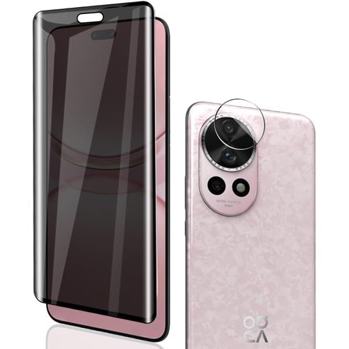 Kal-Verre Trempé Anti-Espion Pour Huawei Nova 12 Pro,Film Protection Décran 1 Pièces + Caméra Arrière Protecteur 1 Pièces,9h Dureté,Anti-Rayures,Sans Bulles Pour Nova 12 Pro Protection Décran