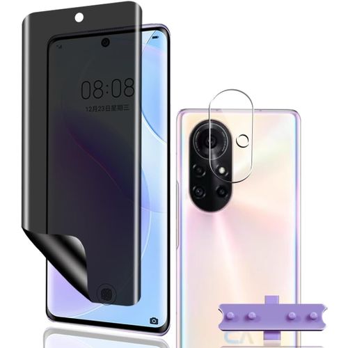 Kal-Anti-Espion Protection Décran Pour Huawei Nova 8 5g Film Flexible Tpu 1 Pcs + Caméra Arrière Protecteur 1 Pcs,Facile À Installer Sans Bulles Pour Huawei Nova 8 5g Verre Trempé