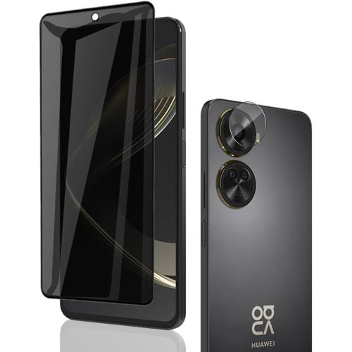 Kal-Verre Trempé Anti-Espion Pour Huawei Nova 12 Se,Film Anti-Espion 1 Pièces + Caméra Arrière Protecteur 1 Pièces,9h Dureté,Anti-Rayures,Sans Bulles Pour Huawei Nova 12 Se Protection Décran