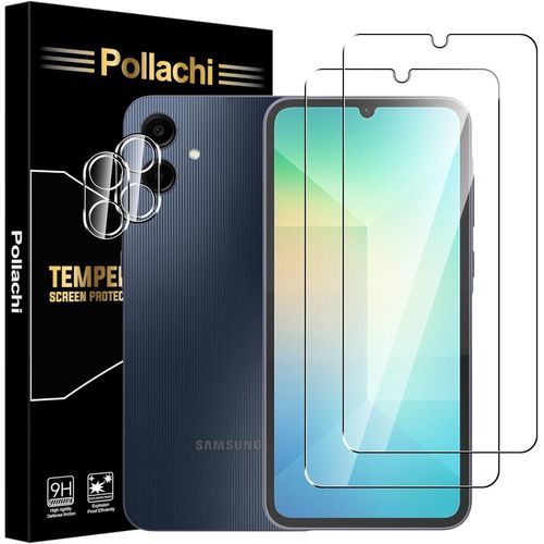GOOU-[Lot De 2+2 Verre Trempé Pour Samsung Galaxy A06 5G,2 X Ecran Trempé Protection + 2 X Caméra Arrière Protecteur,Dureté 9H,Anti-Rayures,Vitre Protecteur D'Écran Pour Galaxy A06