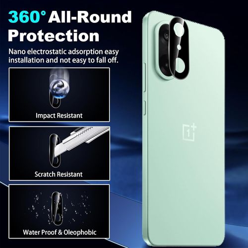 4 Pièces Verre Trempé Pour Oneplus Nord Ce5, [2+2 Pièces] Protection Écran Et Caméra Arrière Protecteur, Dureté 9h, Sans Bulles, Ultra Transparent, Anti-Rayure