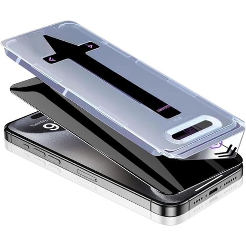 KAL-Verre Trempé Anti-Espion Pour Iphone 15 Pro Film,[Dépoussiérage Automatique] 9H Dureté,Anti-Rayures,Facile À Installer,Sans Bulles Pour Iphone 15 Pro Protection Décran[1 Pièces]