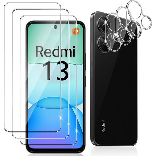 3 Pi¿¿Ces Verre Tremp¿¿ Pour Xiaomi Redmi 13 4g/Poco M6, 3 Pi¿¿Ces Cam¿¿Ra Arri¿¿Re Protecteur,9h Duret¿¿/Anti-Rayures/Sans Bulles/Ultra R¿¿Sistant,Protection ¿¿Cran