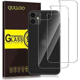 CAUC-pour iPhone 11 Arrière Verre Trempé, 9H Dureté Film Protection Arrière Anti-Rayures Écran Protecteur Vitre pour Apple iPhone 11 (6,1 pouces)