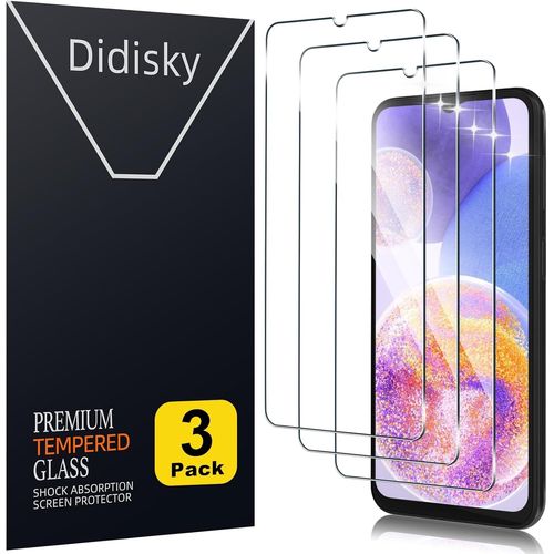 Pack Of 3 Tempered Glass Screen Protectors For Samsung Galaxy A23 4g, A23 5g, Scratch Resistant, 9h Hardness, No Bubbles, High Definition