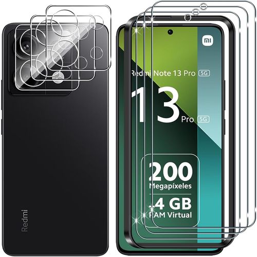 Cauc-Pour Xiaomi Redmi Note 13 Pro 5g Verre Trempé, 3+3 Pièces Protection Écran+Caméra Arrière Protecteur Film, 9h Dureté Hd Anti-Rayures Sans Bulles Protecteurs D'écran